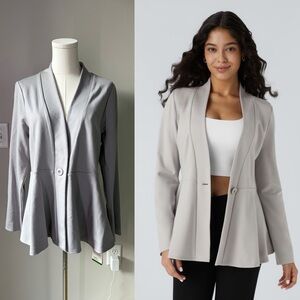 Halara V Neck Single Front Work Peplum Jacket